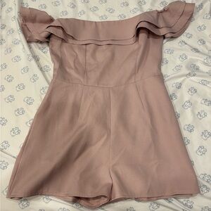 Missguided Pink Off-Shoulder Romper